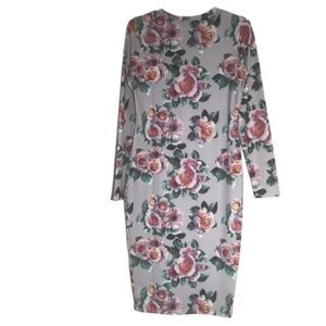 Zara Floral long sleeve dress
